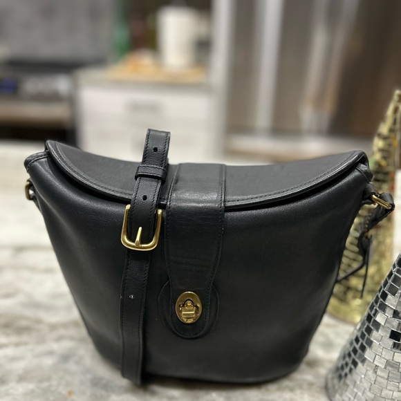 Coach Authentic 9948 Nottingham Black Tanned Leather Bag - Picture 3 of 12